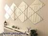 اجرای کاغذ دیواری آینه دکوراتیو چمن مصنوعی دکوراسیون داخلی خانه ایرانی در بابل