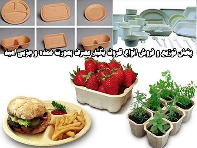 پخش توزیع و فروش انواع ظروف یکبار مصرف بصورت عمده و جزیی امید در شیراز فارس