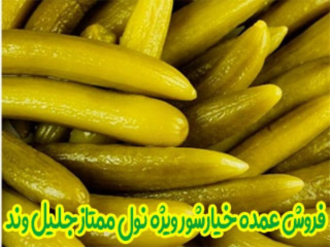 فروش عمده خیارشور ویژه نول ممتاز جلیل وند در تبریز