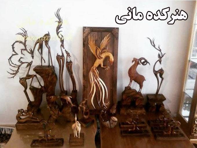 فروش مجسمه چوبی منبت معرق و دکوراسیون چوبی هنرکده مانی در خمین مرکزی